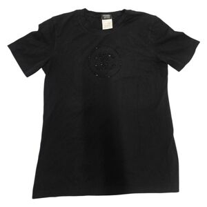 Chanel CC logo Black T-Shirt Size Small
